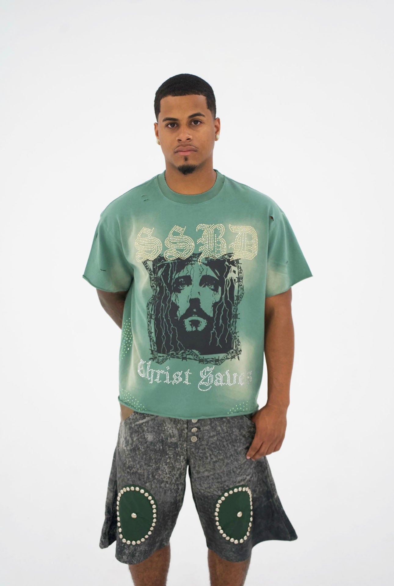Green Christ saves Tee