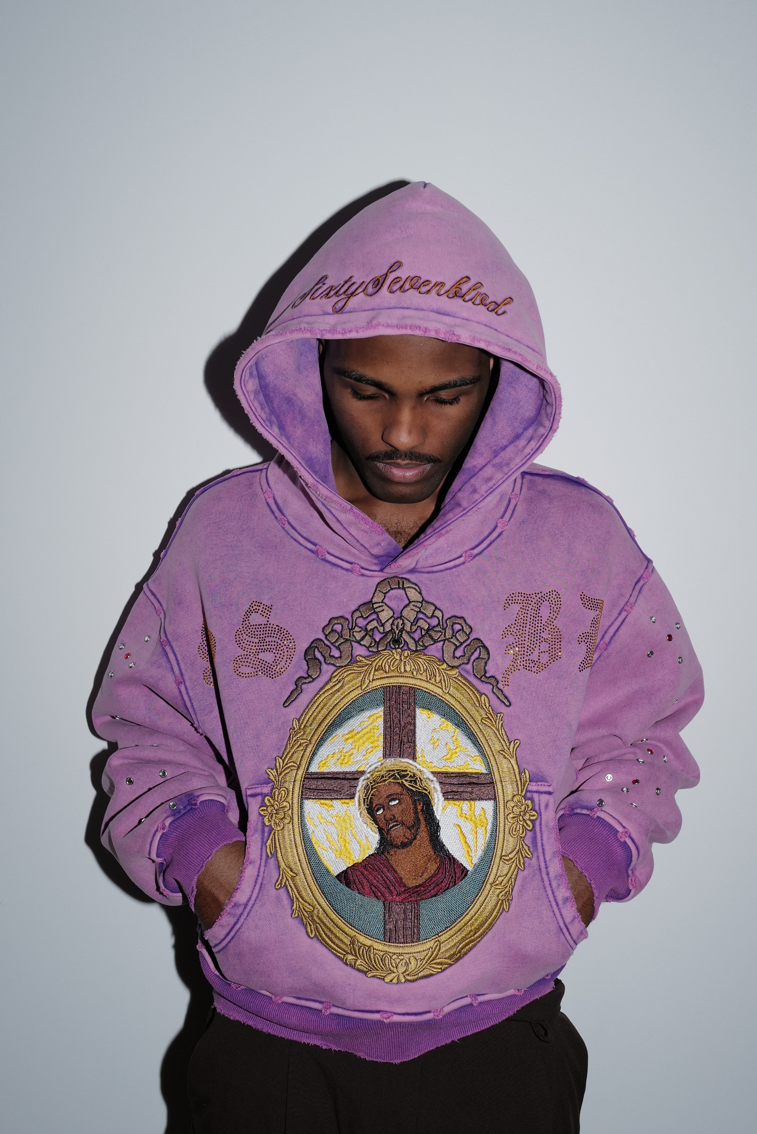 Cristo Purple Portrait Pullover