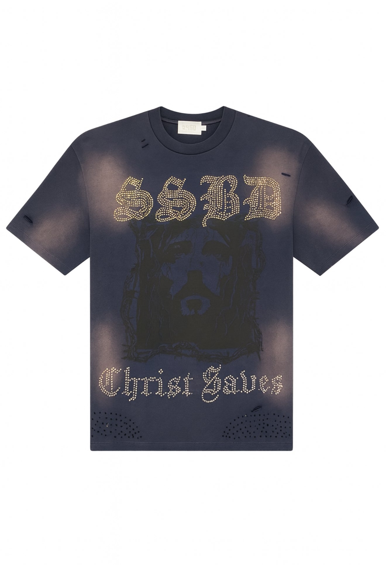 Navy Christ Saves Tee