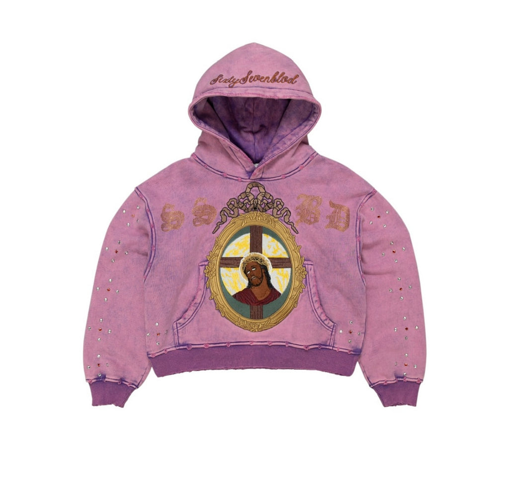 Cristo Purple Portrait Pullover